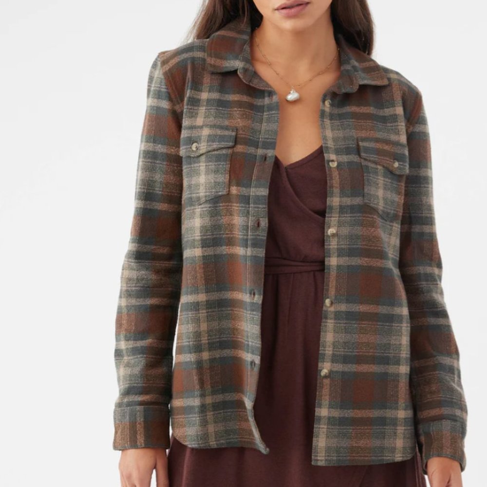 Oneill Women's Nash Flannel Long Sleeve Top